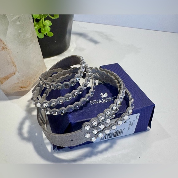 Swarovski Jewelry - Swarovski Grey Power Slake Collection 3 Strand Crystal Bracelet NIB